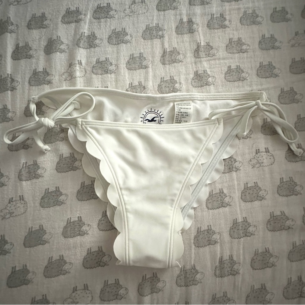 Hollister white bikini bottom